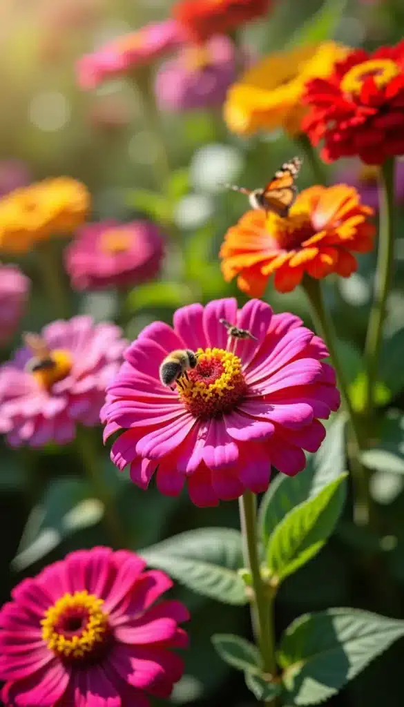 eye catching zinnias