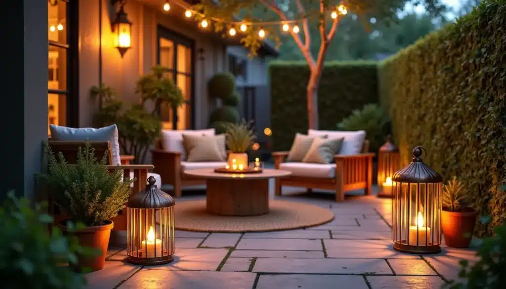hanging copper lanterns