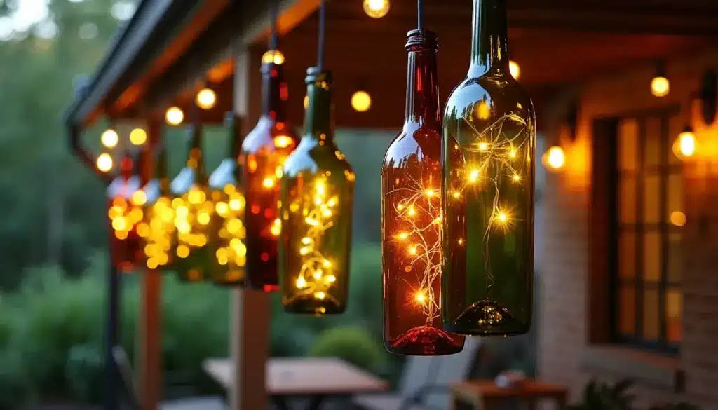 hanging wine bottle lights
