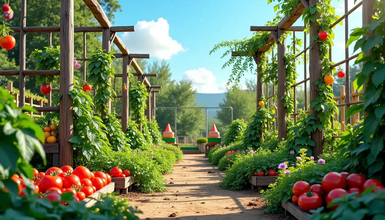 lush vegetable garden