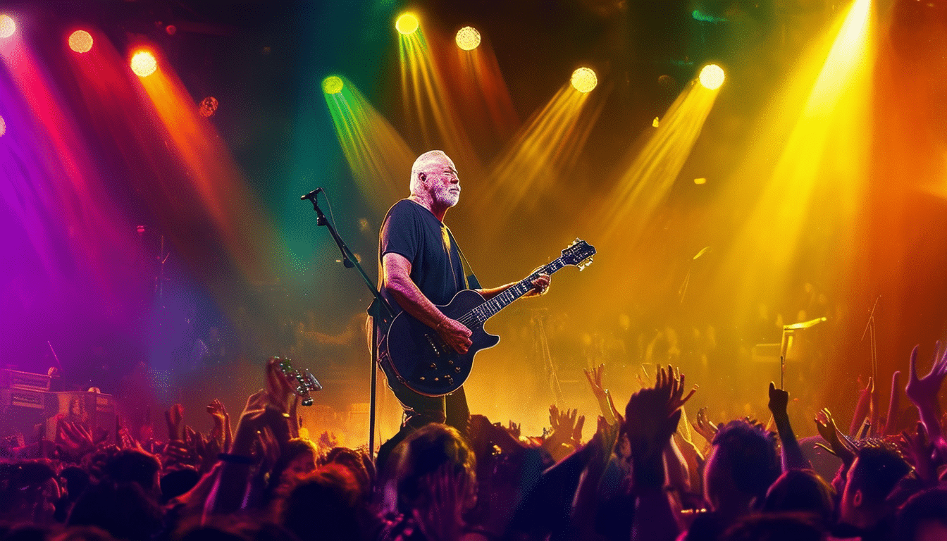 join legendary guitarist david gilmour as he launches an exhilarating series in new york, showcasing his elevated aspirations and delivering stunning guitar performances that will captivate fans and music lovers alike.