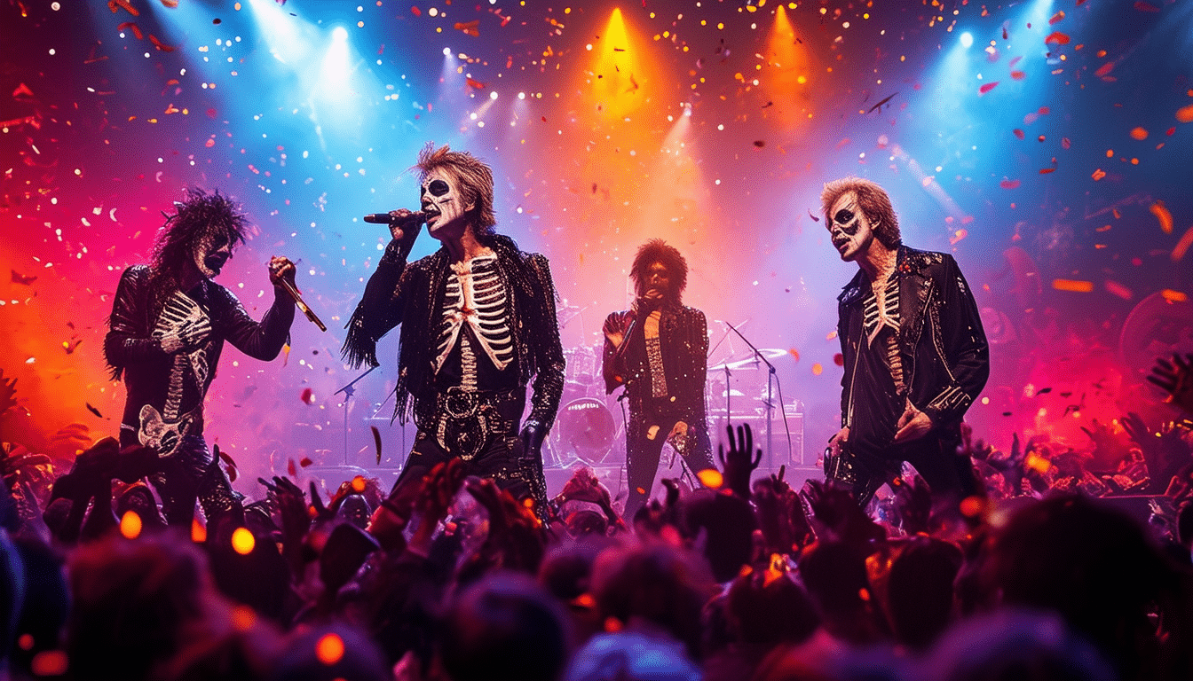 join duran duran as they delight fans with a mesmerizing halloween-themed concert at madison square garden, showcasing stunning visuals and electrifying performances that celebrate the spirit of the season.