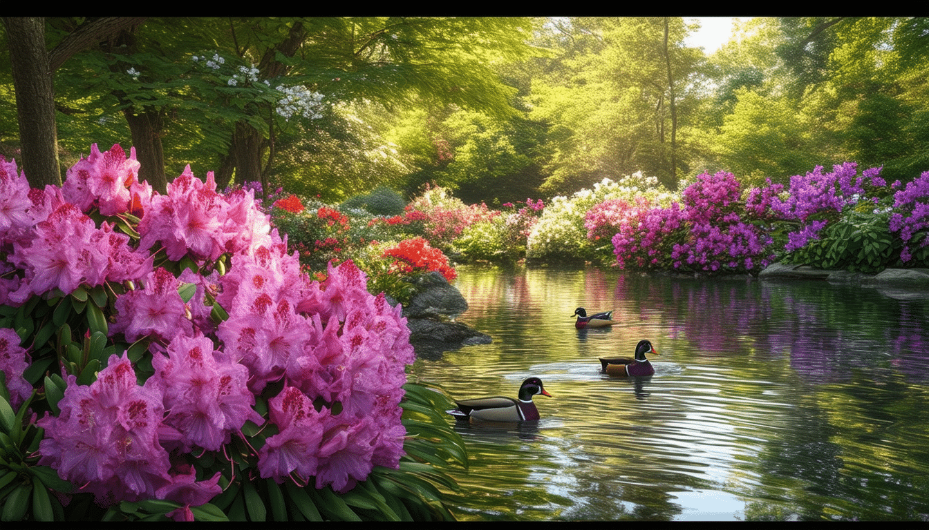 discover the enchanting beauty of portland's year-round garden, featuring vibrant wood ducks and century-old rhododendrons. explore our gallery to immerse yourself in this floral wonderland and experience nature's artistry throughout the seasons.