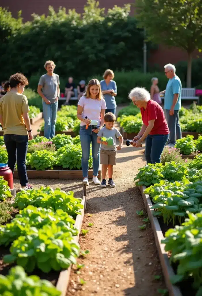 setting up a community garden
