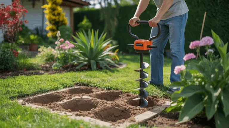 Effortless Digging: How to Use a Garden Auger for Easy Hole Creation!